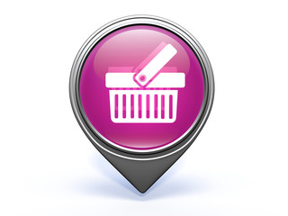 shopping cart pointer icon on white background