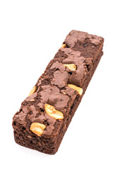 Brownie isolated on white background