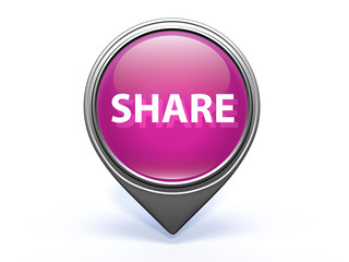 share pointer icon on white background