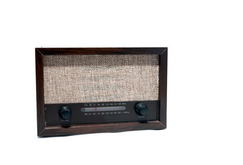 Old Radio isolated on white background