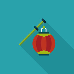 Chinese New Year flat icon with long shadow,eps10, Chinese decor