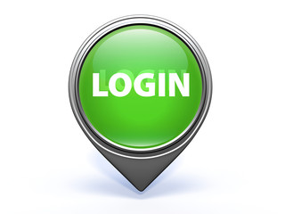 login pointer icon on white background