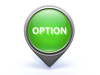 option pointer icon on white background
