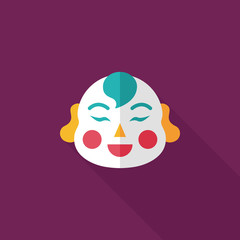 Chinese New Year flat icon with long shadow,eps10, Maitreya doll