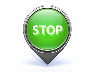 stop pointer icon on white background