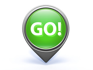 go pointer icon on white background