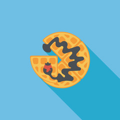 pancake flat icon with long shadow,eps10