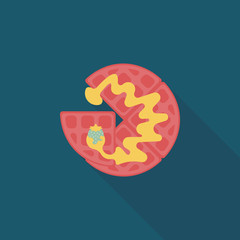 pancake flat icon with long shadow,eps10