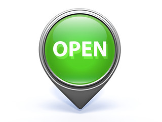 open pointer icon on white background