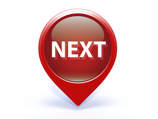 next pointer icon on white background