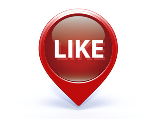 like pointer icon on white background