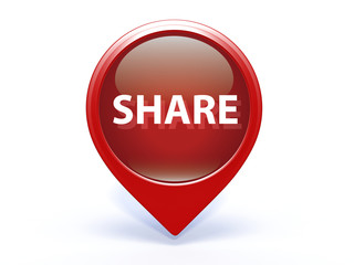 share pointer icon on white background