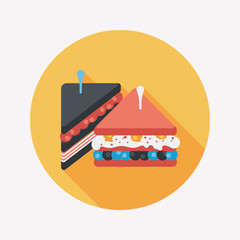 sandwich flat icon with long shadow,eps10