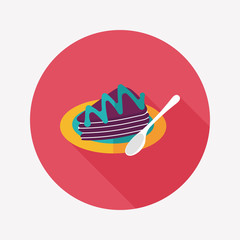 cake flat icon with long shadow,eps10