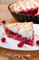 Tart cranberries and meringue