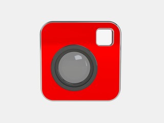 Color photo camera icon
