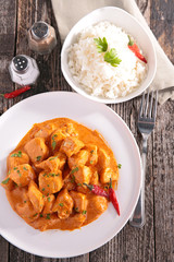 chicken cooked with curry sauce