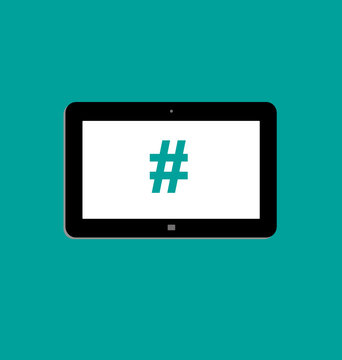 hashtag tablet