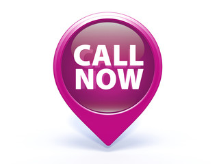 call now pointer icon on white background