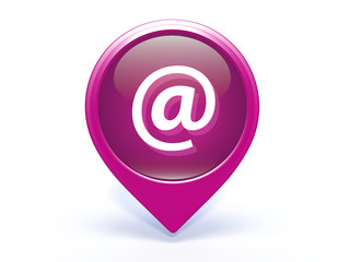 Email pointer icon on white background