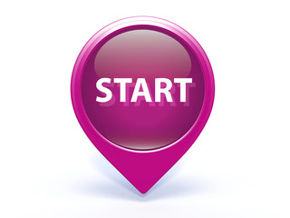 start pointer icon on white background