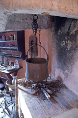 Kesseltopf in historischer Küche