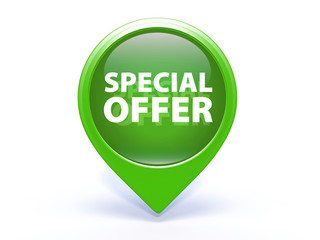 Special offer pointer icon on white background