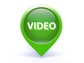 video pointer icon on white background