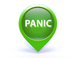 panic pointer icon on white background