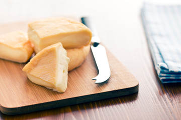 french cheese on cutting board