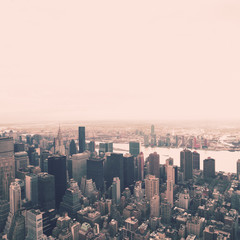 Fototapeta na wymiar Manhattan from atop of a Skyscraper