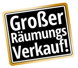 Großer Räumungsverkauf
