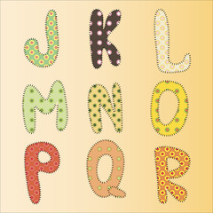 Vector Cartoon Alphabet Set