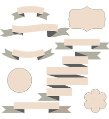 Set of ribbons, vector illustration.