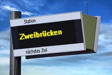 Anzeigetafel 6 - Zweibr&uuml;cken
