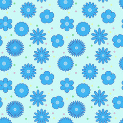 Floral vector seamless pattern. Fine texture with flowers