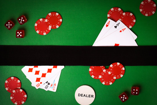 poker background with playing cards
