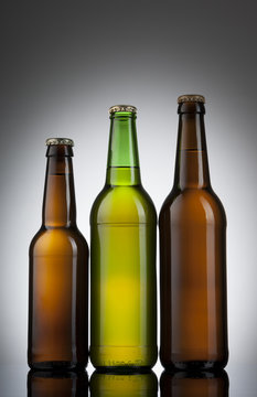 Beer bottles ready for branding