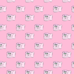 Cartoon Toilet paper pattern