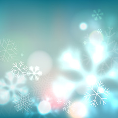 Fototapeta na wymiar Blue snowflakes background