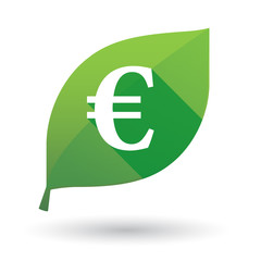 Green leaf icon with a currency sign