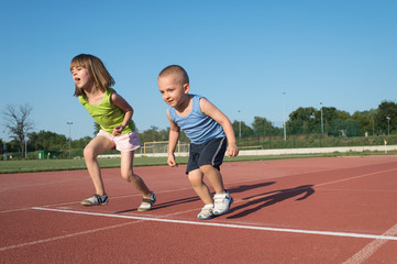 Fototapeta premium children running