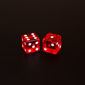 numbered dice game isolated in black background