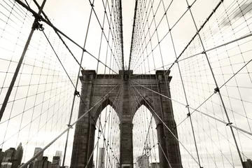 Foto auf Glas Brooklyn Brücke © Andreka Photography