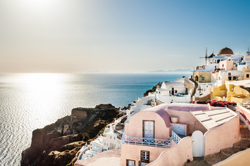 View of Oia town at sunset