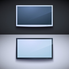 Led tv hanging on the wall