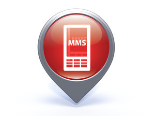 mms pointer icon on white background