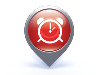 alarm pointer icon on white background