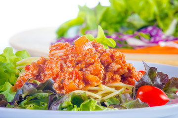 Spaghetti sauce sausage.