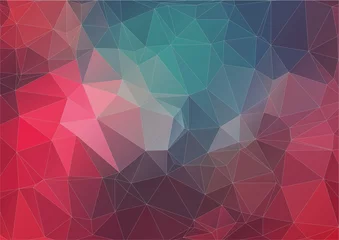 Fototapeten Retro pattern of geometric shapes. Colorful mosaic banner. © igor_shmel